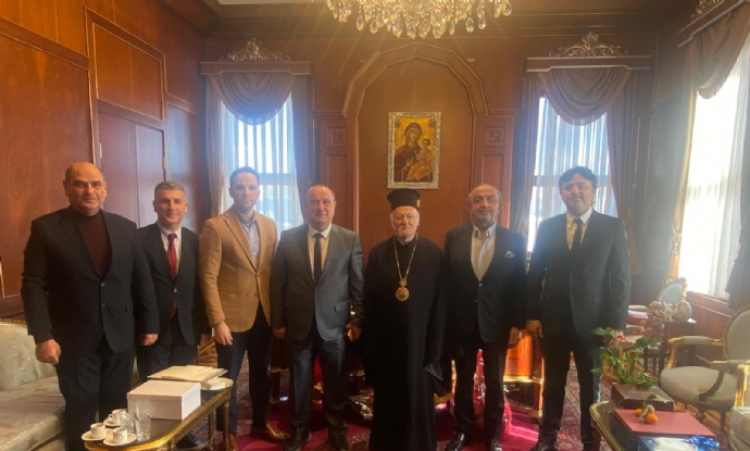 Belediye Ba�kan�m�z Say�n Engin Uzuner, Rum Ortodoks Kilisesi Patri�i Bartholomeos�u Ziyaret Etti