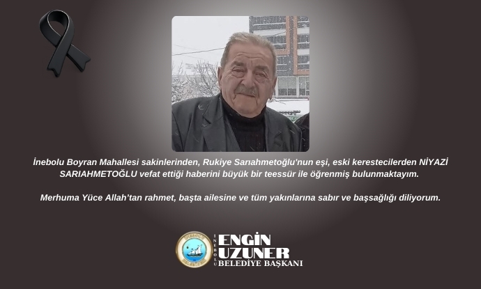 Niyazi Sar�ahmeto�lu Hakka Y�r�d�